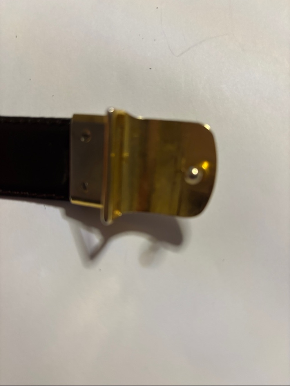 Yves Saint Laurent Black Leather Double-Wrap Belt with Gold Logo Buckle - Picture 3 of 6